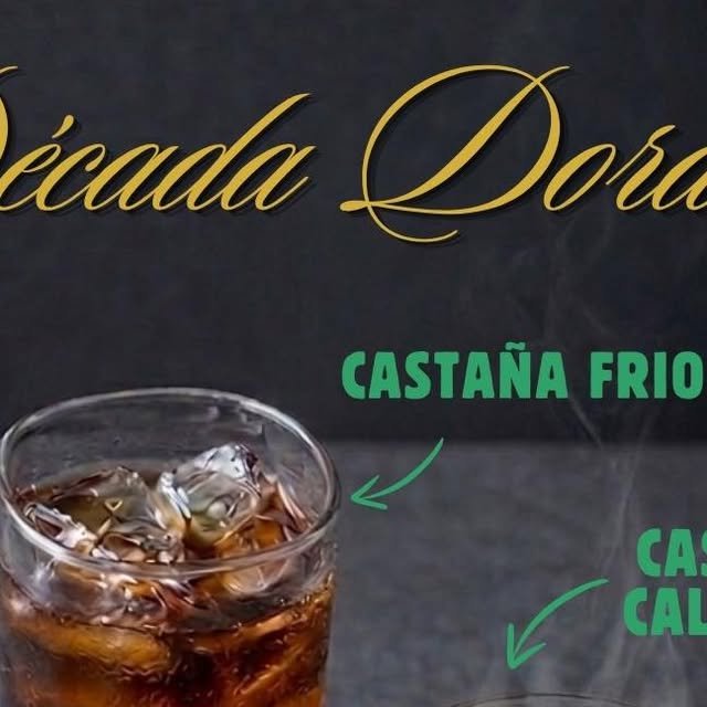 Café Castaña frío con hielo de la Década Dorada